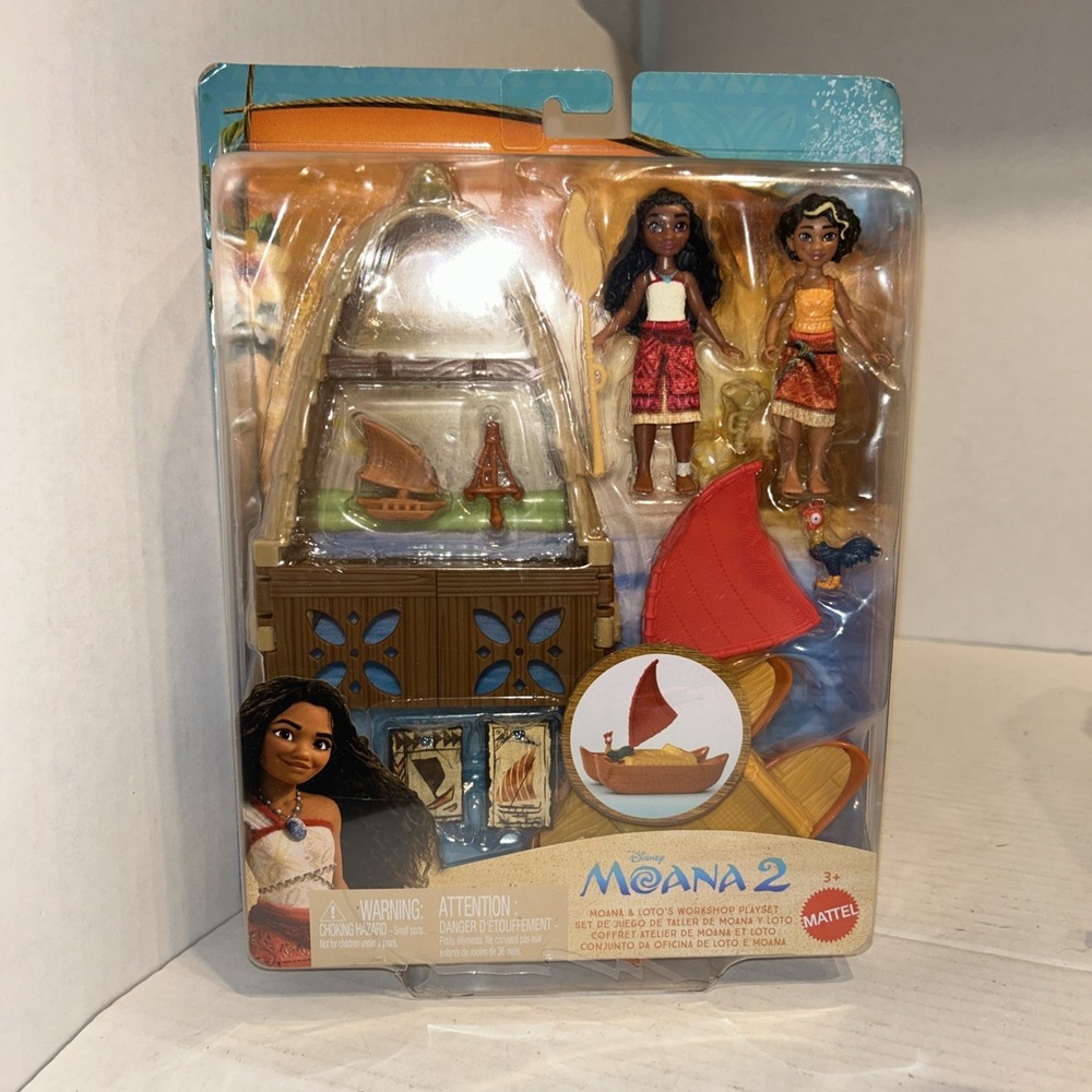 NIB Disney's Moana 2 Moana & Loto's Workshop Playset by Mattel